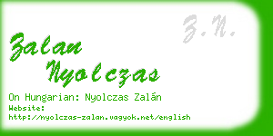zalan nyolczas business card